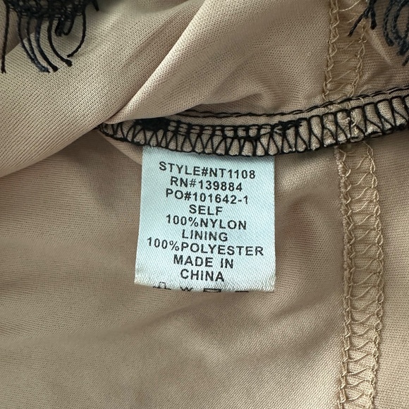 a.peach black lace sleeveless top - Picture 8 of 8